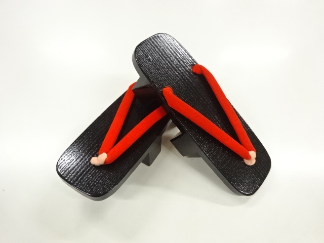 鼻緒ビロード漆塗り桐下駄（23センチ）